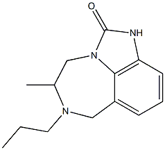 6-Propyl-4,5,6,7-tetrahydro-5-methylimidazo[4,5,1-jk][1,4]benzodiazepine-2(1H)-one Struktur