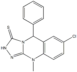 7-Chloro-5,10-dihydro-10-methyl-5-phenyl-1,2,4-triazolo[3,4-b]quinazoline-3(2H)-thione Struktur