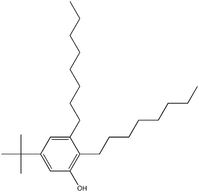 3-tert-Butyl-5,6-dioctylphenol Struktur