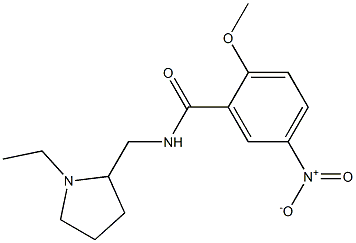 N-[(1-Ethyl-2-pyrrolidinyl)methyl]-2-methoxy-5-nitrobenzamide Struktur