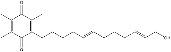 2,3,5-Trimethyl-6-(12-hydroxy-5,10-dodecadien-1-yl)-1,4-benzoquinone Struktur