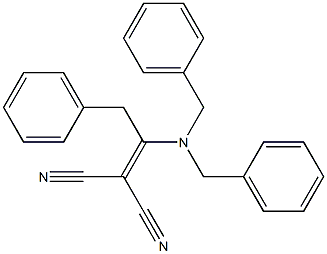 2-(1-Dibenzylamino-2-phenylethylidene)malononitrile Struktur