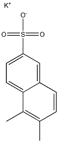 5,6-Dimethyl-2-naphthalenesulfonic acid potassium salt Struktur