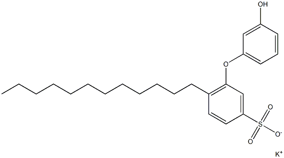 3'-Hydroxy-6-dodecyl[oxybisbenzene]-3-sulfonic acid potassium salt Struktur