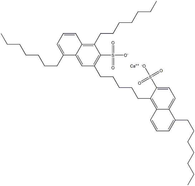 Bis(1,5-diheptyl-2-naphthalenesulfonic acid)calcium salt Struktur