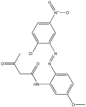 2-Acetyl-2'-(2-chloro-5-nitrophenylazo)-5'-methoxyacetanilide Struktur