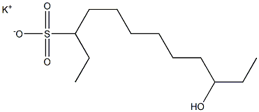 10-Hydroxydodecane-3-sulfonic acid potassium salt Struktur