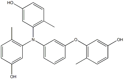 N,N-Bis(3-hydroxy-6-methylphenyl)-3-(3-hydroxy-6-methylphenoxy)benzenamine Struktur