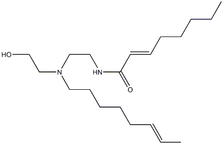 N-[2-[N-(2-Hydroxyethyl)-N-(6-octenyl)amino]ethyl]-2-octenamide Struktur