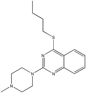 2-[4-Methyl-1-piperazinyl]-4-butylthioquinazoline Struktur