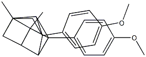 1,5-Bis(4-methoxyphenyl)-3,4-dimethylpentacyclo[4.4.0.02,5.03,8.04,7]decane Struktur