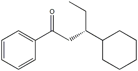 (S)-1-Phenyl-3-cyclohexyl-1-pentanone Struktur