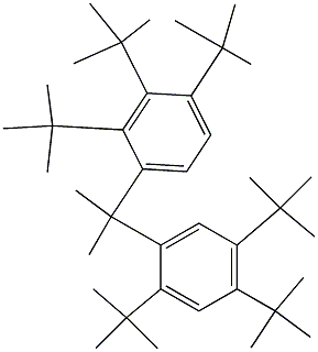 2-(2,3,4-Tri-tert-butylphenyl)-2-(2,4,5-tri-tert-butylphenyl)propane Struktur