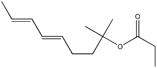 Propionic acid 1,1-dimethyl-4,6-octadienyl ester Struktur