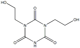 1,3-Bis(2-hydroxyethyl)hexahydro-1,3,5-triazine-2,4,6-trione Struktur