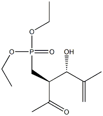 [(2S,3S)-2-Acetyl-3-hydroxy-4-methyl-4-pentenyl]phosphonic acid diethyl ester Struktur