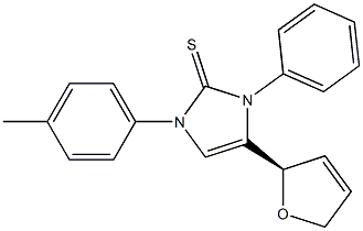 1,3-Dihydro-4-[(2R)-(2,5-dihydrofuran)-2-yl]-3-phenyl-1-(p-tolyl)-2H-imidazole-2-thione Struktur