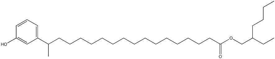 17-(3-Hydroxyphenyl)stearic acid 2-ethylhexyl ester Struktur