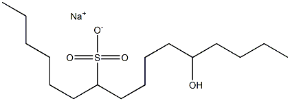 12-Hydroxyhexadecane-7-sulfonic acid sodium salt Struktur