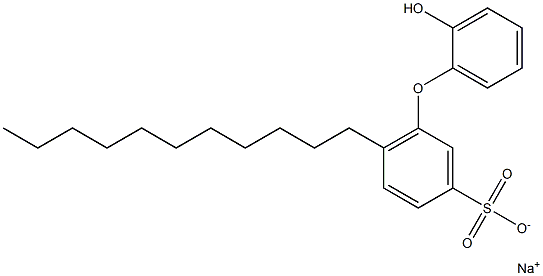 2'-Hydroxy-6-undecyl[oxybisbenzene]-3-sulfonic acid sodium salt Struktur