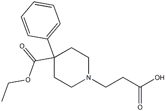 3-[4-(Ethoxycarbonyl)-4-phenylpiperidin-1-yl]propionic acid Struktur