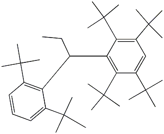 1-(2,3,5,6-Tetra-tert-butylphenyl)-1-(2,6-di-tert-butylphenyl)propane Struktur