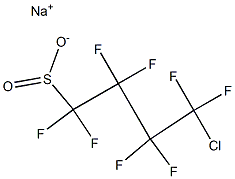 4-Chloro-1,1,2,2,3,3,4,4-octafluorobutane-1-sulfinic acid sodium salt Struktur