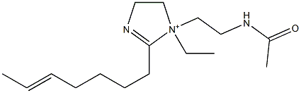 1-[2-(Acetylamino)ethyl]-1-ethyl-2-(5-heptenyl)-2-imidazoline-1-ium Struktur