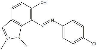 7-[(4-Chlorophenyl)azo]-6-hydroxy-1,2-dimethyl-1H-indazol-2-ium Struktur