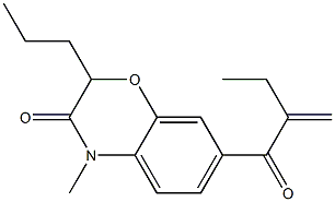 4-Methyl-2-propyl-7-(2-ethylacryloyl)-4H-1,4-benzoxazin-3(2H)-one Struktur