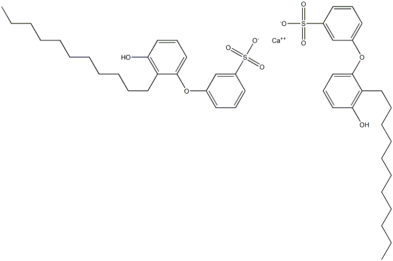 Bis(3'-hydroxy-2'-undecyl[oxybisbenzene]-3-sulfonic acid)calcium salt Struktur