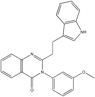 2-[2-(1H-Indol-3-yl)ethyl]-3-(3-methoxyphenyl)quinazolin-4(3H)-one Struktur