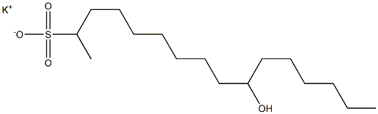 10-Hydroxyhexadecane-2-sulfonic acid potassium salt Struktur