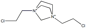 1,4-Bis(2-chloroethyl)-1,4-diazoniabicyclo[2.2.1]heptane Struktur