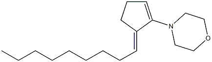 3-Nonylidene-2-morpholino-1-cyclopentene Struktur