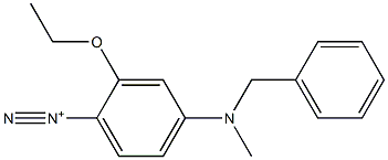 2-Ethoxy-4-[methyl(phenylmethyl)amino]benzenediazonium Struktur