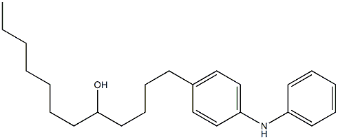 4-(5-Hydroxy-dodecyl)phenylphenylamine Struktur