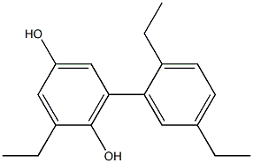 2-Ethyl-6-(2,5-diethylphenyl)benzene-1,4-diol Struktur