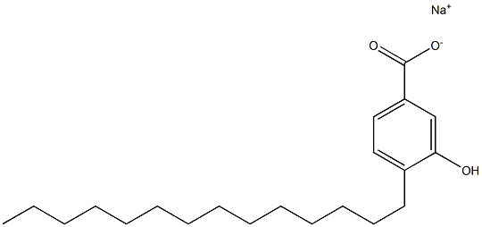 4-Tetradecyl-3-hydroxybenzoic acid sodium salt Struktur