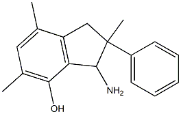 3-Amino-2,3-dihydro-2,5,7-trimethyl-2-phenyl-1H-inden-4-ol Struktur