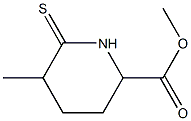 5-Methyl-6-thioxopiperidine-2-carboxylic acid methyl ester Struktur