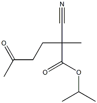 2-Cyano-5-oxo-2-methylhexanoic acid isopropyl ester Struktur