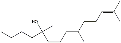 (8E)-5,9,13-Trimethyl-8,12-tetradecadien-5-ol Struktur