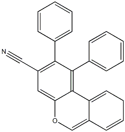 1,2-Diphenyl-9H-dibenzo[b,d]pyran-3-carbonitrile Struktur