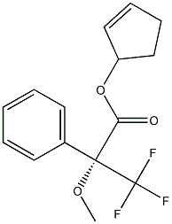 (R)-2-Methoxy-3,3,3-trifluoro-2-phenylpropanoic acid (2-cyclopentenyl) ester Struktur