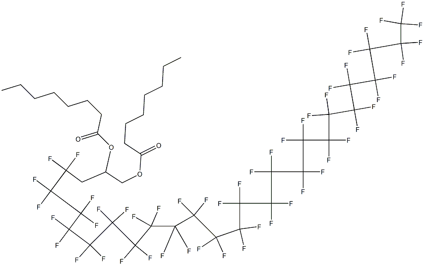 ジオクタン酸3-(ヘンペンタコンタフルオロペンタコシル)プロパン-1,2-ジイル 化學(xué)構(gòu)造式