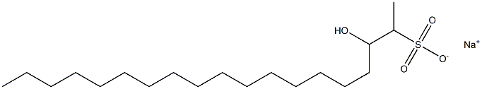 3-Hydroxynonadecane-2-sulfonic acid sodium salt Struktur