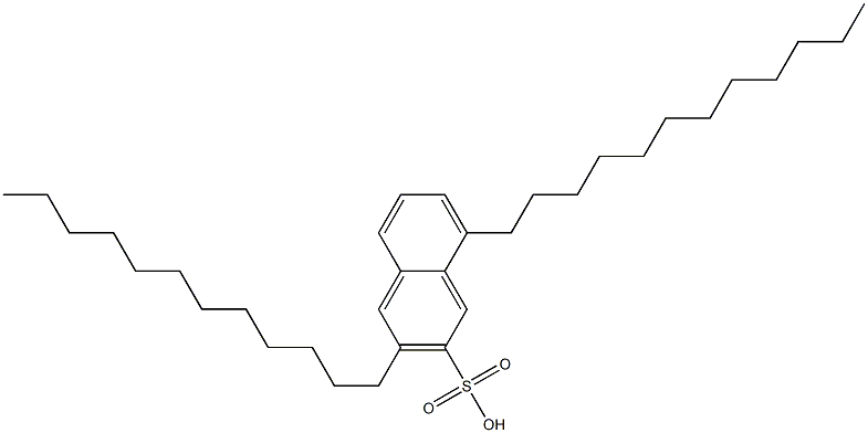 3,8-Didodecyl-2-naphthalenesulfonic acid Struktur