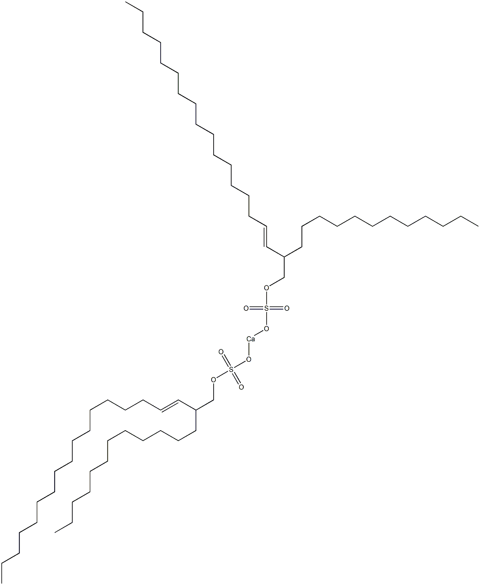 Bis(2-dodecyl-3-nonadecenyloxysulfonyloxy)calcium Struktur