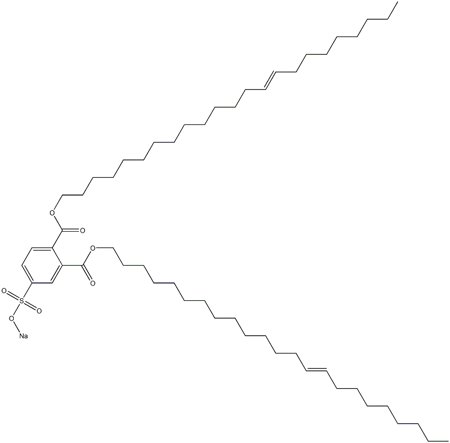 4-(Sodiosulfo)phthalic acid di(14-tricosenyl) ester Struktur